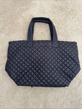 MZ Wallace Large Metro Tote Deluxe Travel Tote Bag in Black EUC